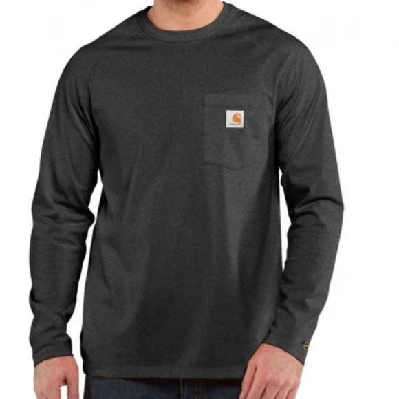 Carhartt Other - Carhartt Crewneck In Carbon Heather Workwear Pocket Long Sleeve Tee